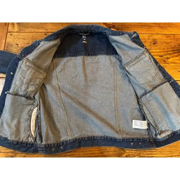 Gap Kids Girl’s XXL Blue Jean Jacket Tomboy Button Down Denim Long Sleeve Unisex - Picture 10 of 11